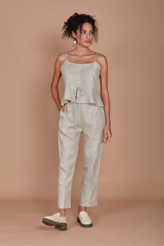 Linen patterned top