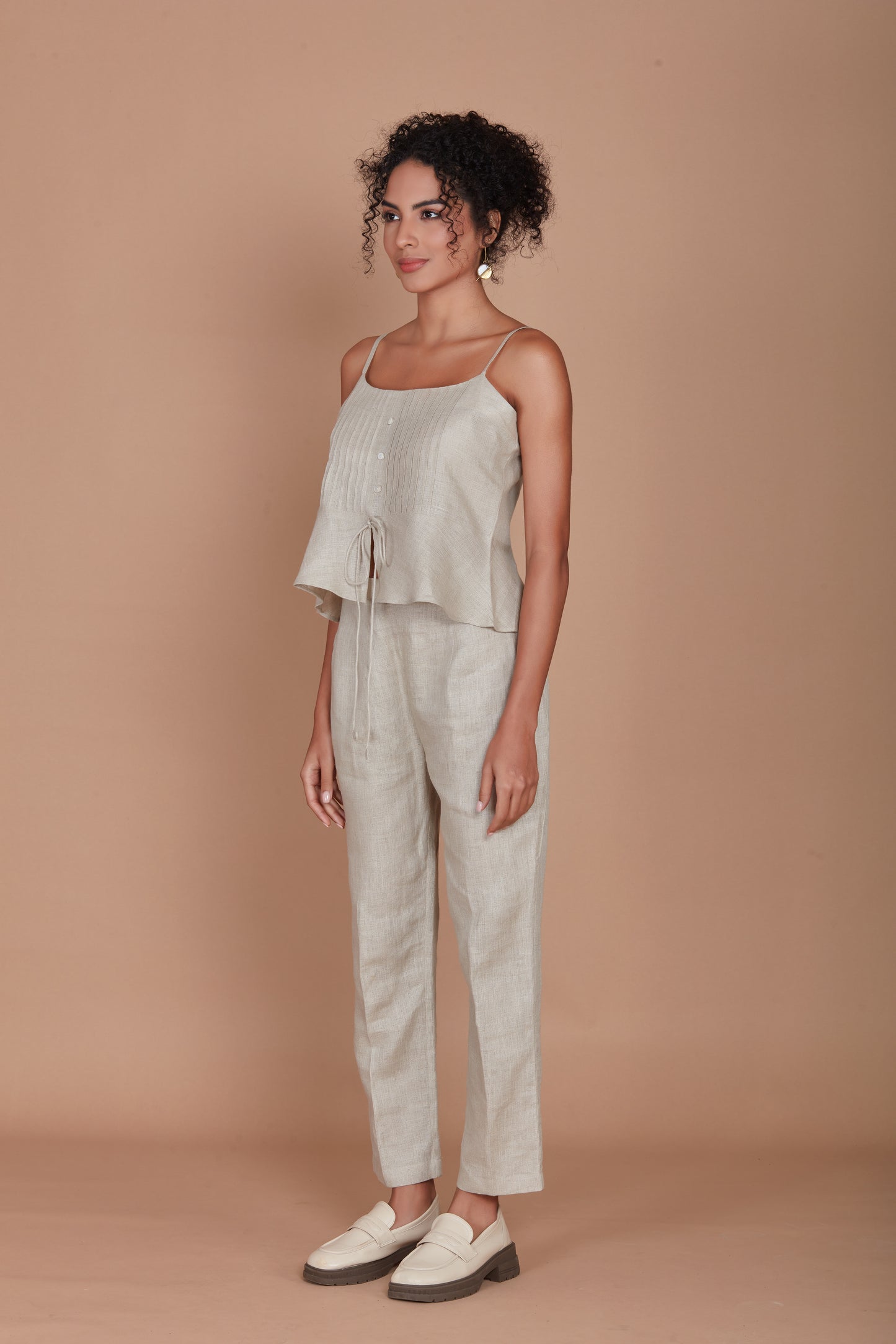 Linen patterned top