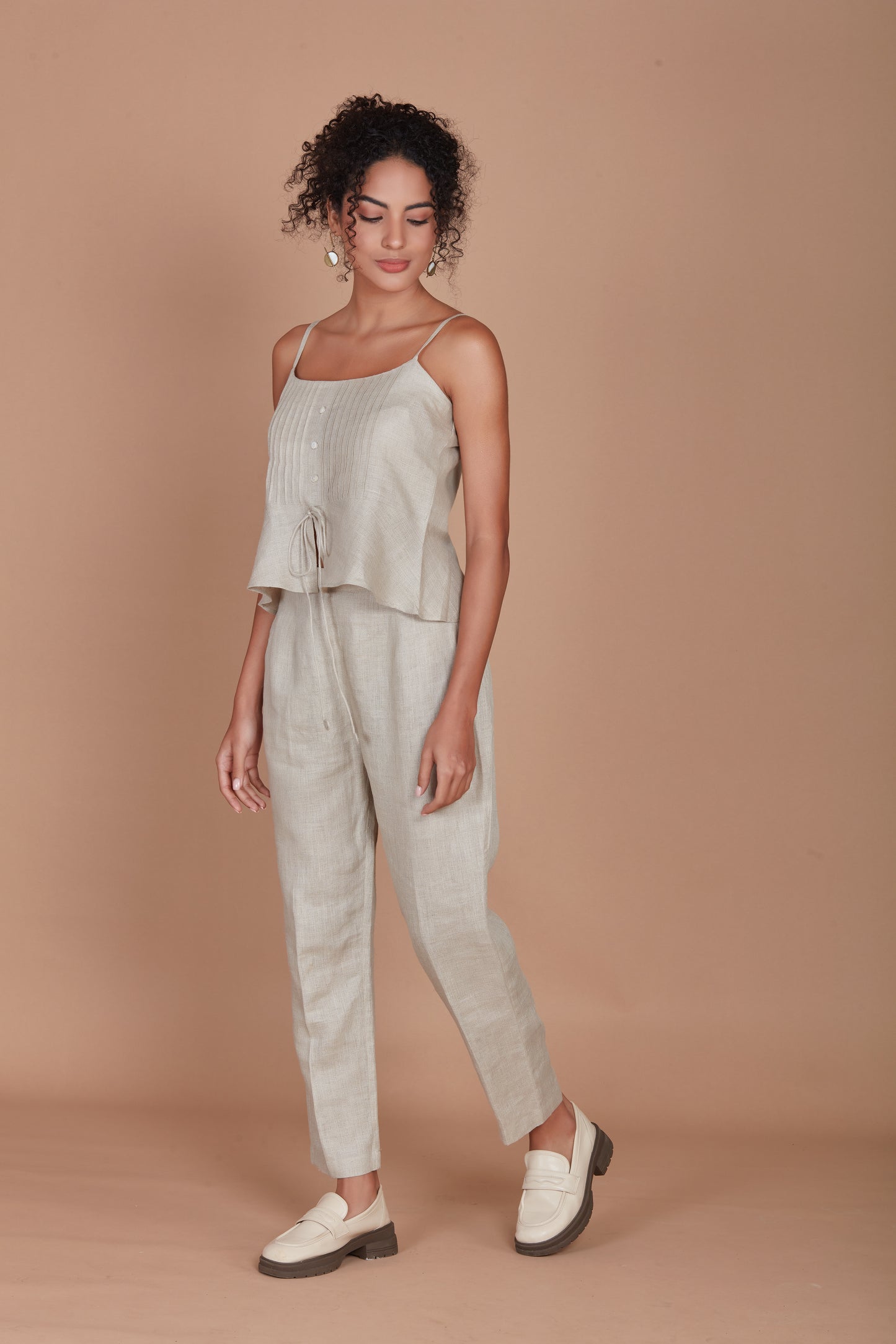 Linen patterned top